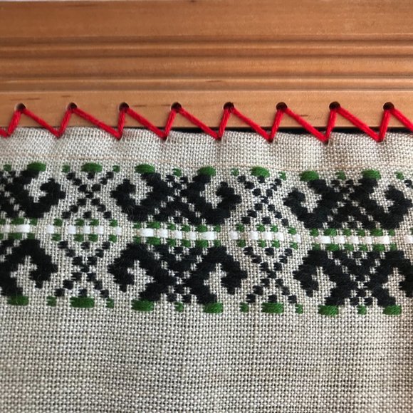 Vintage Tribal Pattern Rope Wood Handmade Tote Bag - Picture 4 of 13